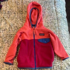 Patagonia hooded fleece jacket 12-18 months